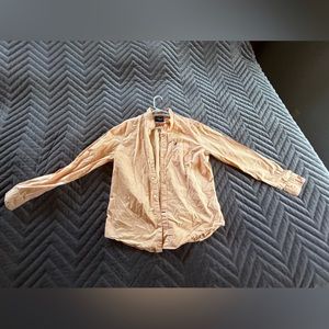 Orange American eagle men’s large button up dress shirt